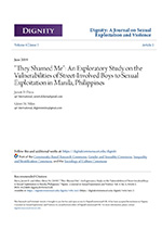 An Exploratory Study on the Vulnerabilities of Street-Involved Boys to Sexual Exploitation in Manila, Philippines 