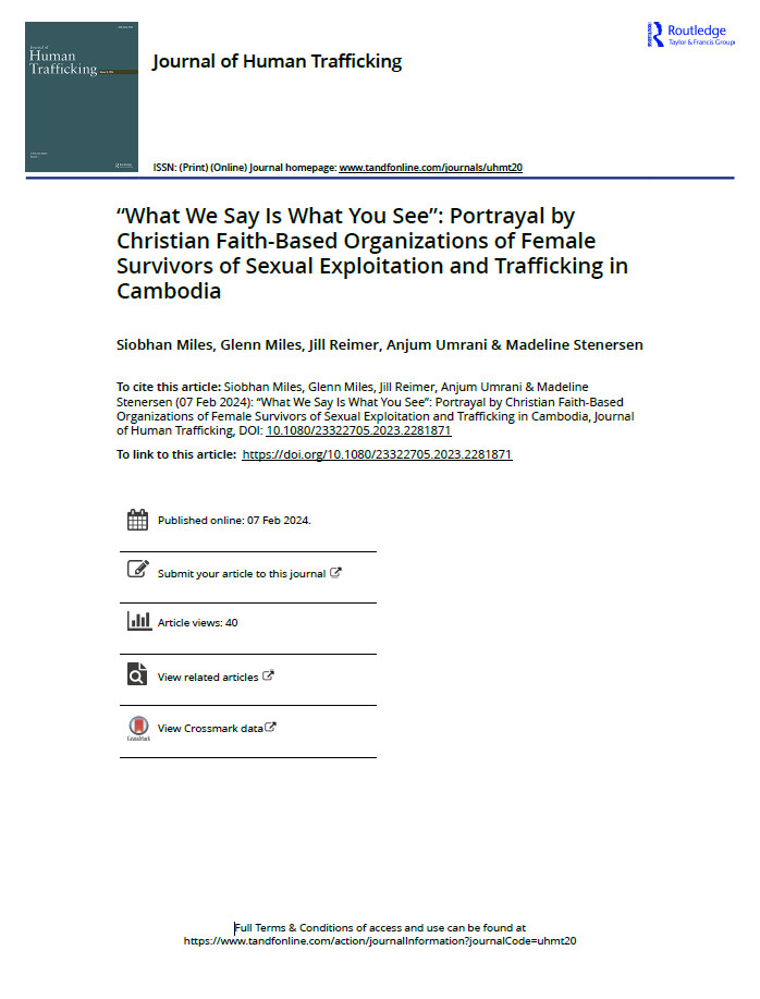 What We Say Is What You See   Portrayal by Christian Faith-Based Organizations of Female Survivors of Sexual Exploitation and Trafficking in Cambodia