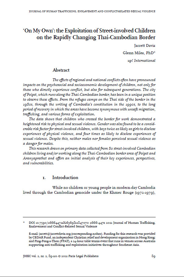 Journal of Human Trafficking, Enslavement and Conflict-Related Sexual Violence (JHEC)